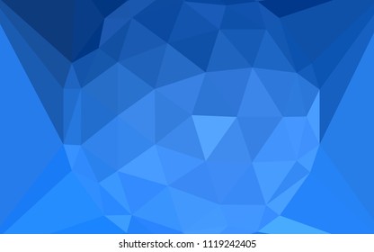 Light BLUE vector abstract polygonal template with a gem in a centre. Triangular geometric sample with gradient.  Completely new template for your banner.