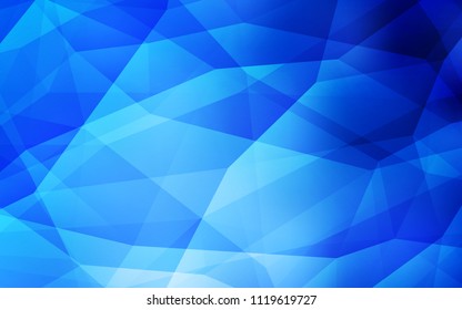 Light BLUE vector abstract polygonal template. A completely new color illustration in a polygonal style. Textured pattern for your backgrounds.