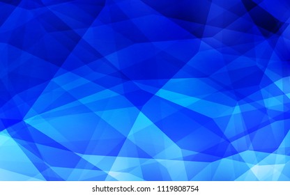 Light BLUE vector abstract polygonal pattern. Polygonal abstract illustration with gradient. Polygonal design for your web site.
