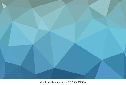 Light BLUE vector abstract polygonal pattern. Creative illustration in halftone style with triangles. New template for your brand book.