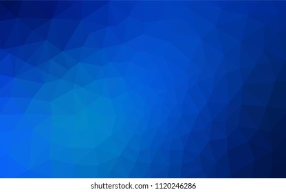 Light BLUE vector abstract polygonal background. Creative illustration in halftone style with triangles. Pattern for a brand book's backdrop.