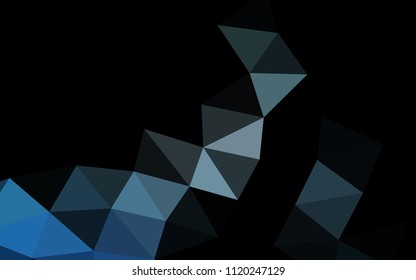 Light BLUE vector abstract polygonal abstract polygonal. Shining illustration, which consist of triangles. A completely new template for your business design.
