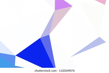 Light BLUE vector abstract polygonal template. Triangular geometric sample with gradient.  Template for cell phone's backgrounds.