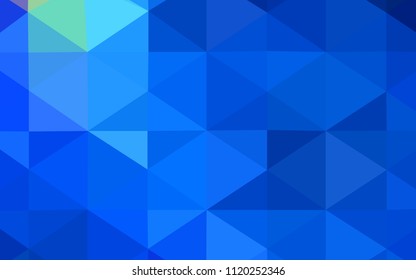 Light BLUE vector abstract polygonal template. Polygonal abstract illustration with gradient. The template for cell phone's backgrounds.