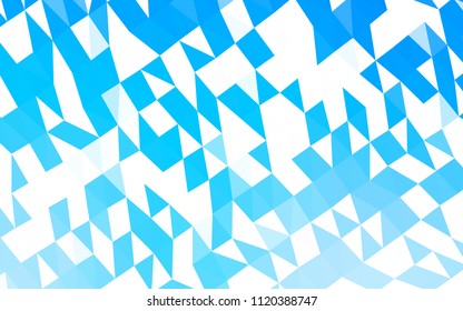 Light BLUE vector abstract polygonal texture. Colorful illustration in abstract style with gradient. A completely new design for your business.