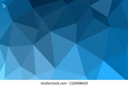 Light BLUE vector abstract polygonal template. Modern abstract illustration with triangles. A new texture for your web site.