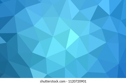 Light BLUE vector abstract polygonal template. A completely new color illustration in a polygonal style. Brand new design for your business.
