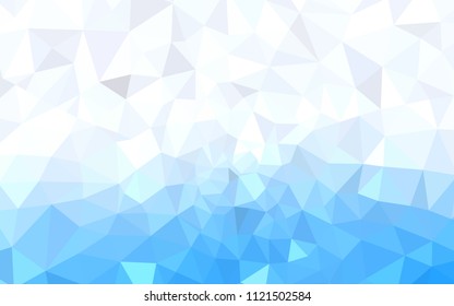 Light BLUE vector abstract polygonal background. Colorful illustration in abstract style with triangles. Pattern for a brand book's backdrop.