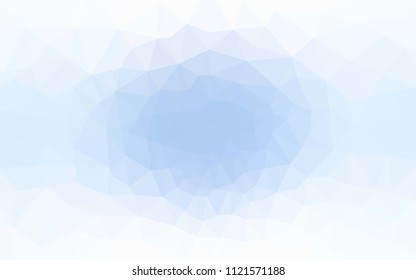Light BLUE vector abstract polygonal template. Creative illustration in halftone style with triangles. Template for cell phone's backgrounds.