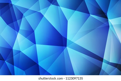 Light BLUE vector abstract polygonal pattern. Polygonal abstract illustration with gradient. Best triangular design for your business.