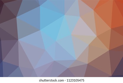 Light BLUE vector abstract polygonal template. A completely new color illustration in a polygonal style. A completely new design for your leaflet.