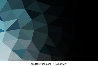 Light BLUE vector abstract polygonal abstract polygonal. Shining illustration, which consist of triangles. The textured pattern can be used for background.