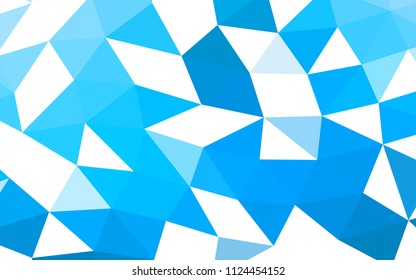 Light BLUE vector abstract polygonal abstract polygonal. Modern geometrical abstract illustration with gradient. A new texture for your design.