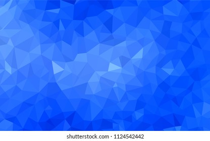 Light BLUE vector abstract polygonal template. Creative geometric illustration in Origami style with gradient. Triangular pattern for your design.
