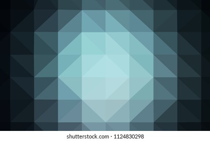 Light BLUE vector abstract polygonal pattern. Polygonal abstract illustration with gradient. A completely new design for your leaflet.