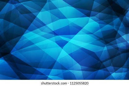 Light BLUE vector abstract polygonal pattern. Shining colorful illustration with triangles. Textured pattern for your backgrounds.