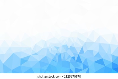 Light BLUE vector abstract polygonal background. Glitter abstract illustration with an elegant triangles. Pattern for a brand book's backdrop.