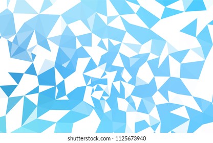 Light BLUE vector abstract polygonal pattern. Colorful abstract illustration with triangles. Brand new design for your business.