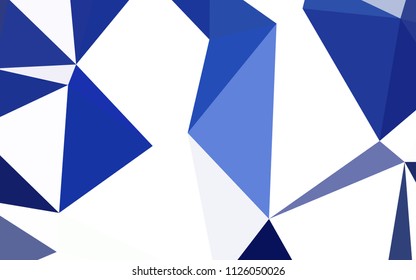 Light BLUE vector abstract polygonal pattern. Colorful abstract illustration with triangles. New template for your brand book.