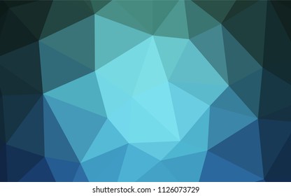 Light BLUE vector abstract polygonal template. Colorful illustration in polygonal style with gradient. Polygonal design for your web site.