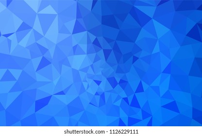 Light BLUE vector abstract polygonal background. Glitter abstract illustration with an elegant triangles. New template for your brand book.