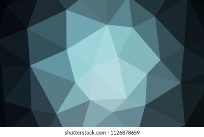 Light BLUE vector abstract polygonal background. Glitter abstract illustration with an elegant triangles. Template for cell phone's backgrounds.