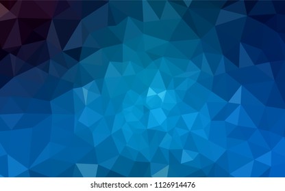 Light BLUE vector abstract polygonal background. A sample with polygonal shapes. Brand new style for your business design.