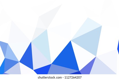 Light BLUE vector abstract polygonal pattern. Elegant bright polygonal illustration with gradient. A completely new design for your leaflet.