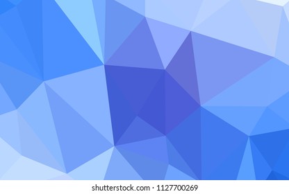 Light BLUE vector abstract polygonal template. Colorful illustration in polygonal style with gradient. Triangular pattern for your design.