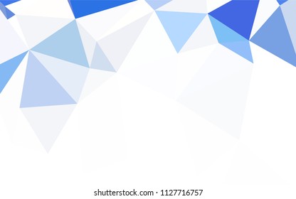 Light BLUE vector abstract polygonal template. Colorful illustration in abstract style with triangles. Best triangular design for your business.