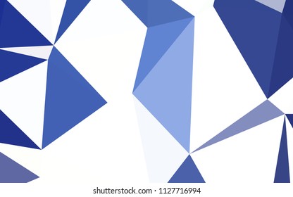 Light BLUE vector abstract polygonal template. Shining colorful illustration with triangles. A new texture for your web site.