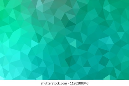 Light BLUE vector abstract polygonal template. Triangular geometric sample with gradient.  Template for cell phone's backgrounds.