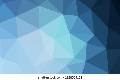 Light BLUE vector abstract polygonal template. Colorful illustration in abstract style with triangles. Polygonal design for your web site.