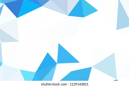 Light BLUE vector abstract polygonal pattern. Modern abstract illustration with triangles. Best triangular design for your business.