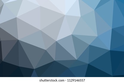 Light BLUE vector abstract polygonal background. Glitter abstract illustration with an elegant triangles. Triangular pattern for your design.