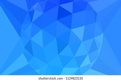 Light BLUE vector abstract polygonal background with a gem in a centre. Modern abstract illustration with triangles. Polygonal design for your web site.