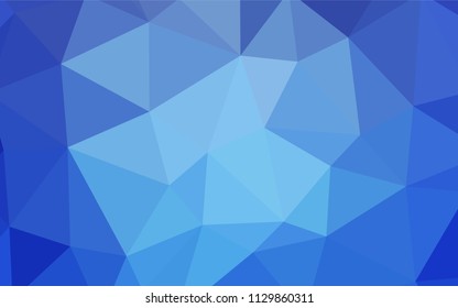 Light BLUE vector abstract polygonal pattern. Creative illustration in halftone style with triangles. New template for your brand book.
