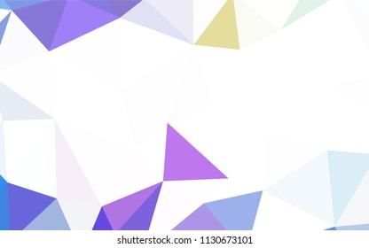 Light BLUE vector abstract polygonal pattern. Shining polygonal illustration, which consist of triangles. Template for cell phone's backgrounds.