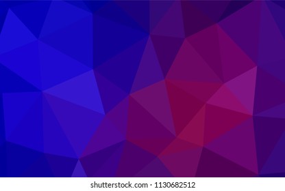 Light BLUE vector abstract polygonal template. Shining colorful illustration with triangles. New template for your brand book.
