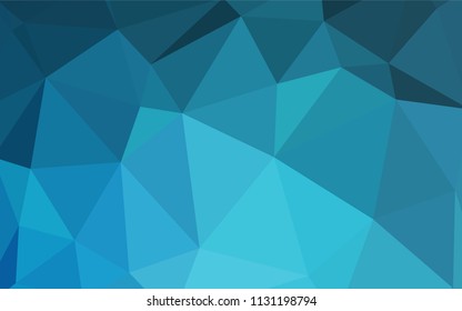 Light BLUE vector abstract polygonal template. Shining colorful illustration with triangles. A completely new design for your leaflet.