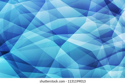 Light BLUE vector abstract polygonal pattern. Geometric illustration in Origami style with gradient.  Textured pattern for your backgrounds.