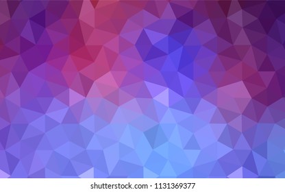 Light BLUE vector abstract polygonal template. A sample with polygonal shapes. Completely new template for your banner.