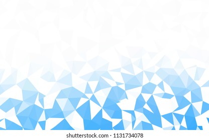 Light BLUE vector abstract polygonal background. Colorful abstract illustration with triangles. Triangular pattern for your design.