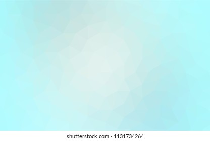 Light BLUE vector abstract polygonal template. Shining polygonal illustration, which consist of triangles. A new texture for your web site.