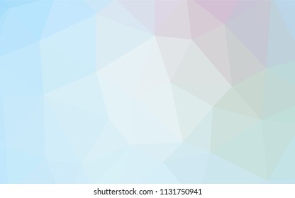 Light BLUE vector abstract polygonal background. A sample with polygonal shapes. Polygonal design for your web site.