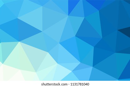 Light BLUE vector abstract polygonal pattern. Polygonal abstract illustration with gradient. Best triangular design for your business.