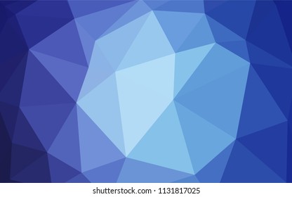 Light BLUE vector abstract polygonal template. A completely new color illustration in a polygonal style. Template for cell phone's backgrounds.