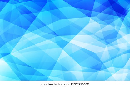 Light BLUE vector abstract polygonal background. Creative illustration in halftone style with triangles. Brand new design for your business.