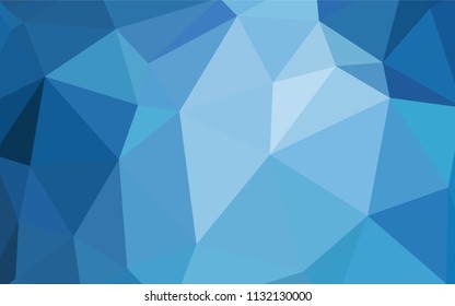 Light BLUE vector abstract polygonal pattern. Polygonal abstract illustration with gradient. A completely new design for your leaflet.