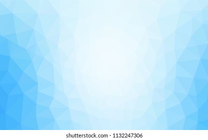 Light BLUE vector abstract polygonal background. Triangular geometric sample with gradient.  Template for cell phone's backgrounds.
